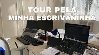 TOUR PELA MINHA NOVA MESA DE ESTUDOS E TRABALHO | Materiais e organização para mais produtividade