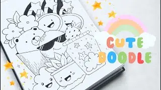 💜 Cute Doodle Art 🌿 | Step-by-Step Doodle for Beginners | ASMR Video | Doodle With Me 👩🏻