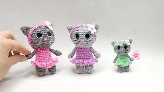 🌸I make it to order and recommend it to you🌸Beautiful Knitted Kitty TUSYA in amigurumi crochet🌸