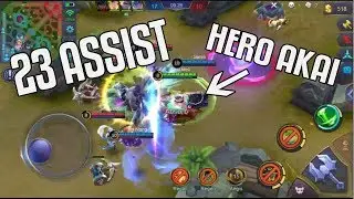 MVP Hero Akai Gameplay - 23 Assist - Mobile Legends PH