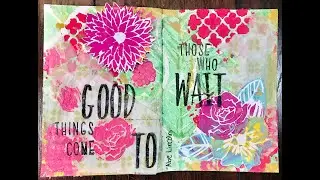 EXCLUSIVE PATREON MIXED MEDIA ART JOURNAL PAGE | Traveler's Notebook Art Journal Page