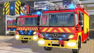 Emergency Call 112 - French Firefighters on Duty! 4K (New Siren)