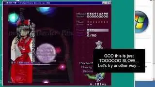 Japanese Win95 running Touhou 7 PCB in VPC 2007 (without SwiftShader)