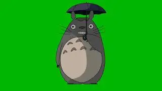 Totoro umbrella green screen // green screen gen