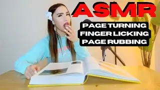 ASMR | PAGE TURNING, FINGER LICKING AND PAGE RUBBING 🥰🥱💤