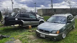 Subaru Baja rear rust repair.