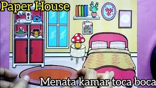 PAPER HOUSE Menata Kamar TOCA BOCA #papercraft #tocaboca #paperhouse