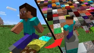 MINECRAFT pero TODO lo que TOCO se CONVIERTE en un BLOQUE RANDOM | MINECRAFT