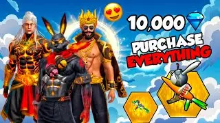 10,000 DIAMONDS😱 SPEND IN A ONE DAY TO BUY EVERYTHING 🤑 || GARENA FREE FIRE
