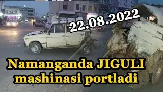 Namanganda Jiguli mashinasi yonib ketdi (22.08.2022)