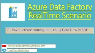 How to create running total using Data Flow in ADF |  Azure Data Factory | Real Time Scenario