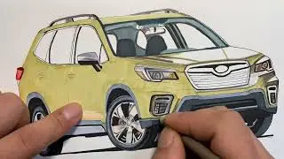 Hand-painted Subaru Forester off-road vehicle