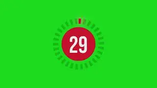 30 Seconds Timer Green Screen | Countdown with Alarm | No Copyright