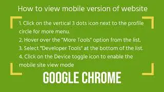 How to view mobile version of a website screen on laptop desktop computer (2023)