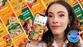 🍕Set de plantillas de Instagram pizzería CANVA PRO