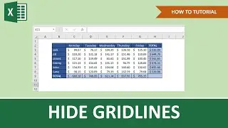 How To Hide Gridlines In Excel | Beginner Tutorial