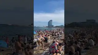 This is how crowded Barcelona beach is! 