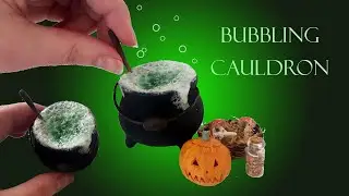 I made miniature bubbles for my witch's cauldron!