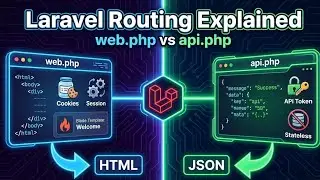 “Laravel web.php vs api.php Explained Visually — The Ultimate Routing Guide for Beginners & Pros”