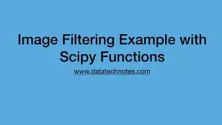 Image filtering example with Scipy functions