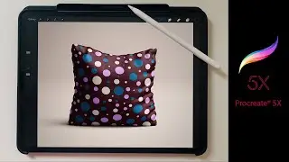 How to create seamless patterns in Procreate 5X - incl. free polka dot brush