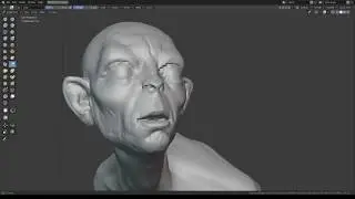 blender 2.83 alpha gollum sculpting timelapse x10