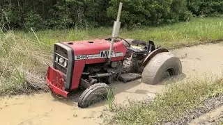 Mudding and Stuck X2 with my Massey