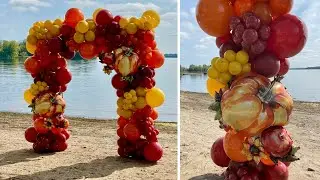Autumn Rectangle Balloon Garland Arch