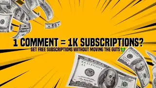 If you leave a comment in this video you'll get subscribers!|how to get free subs legally!