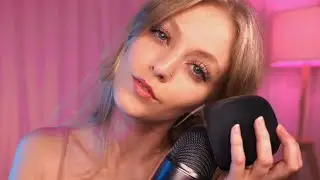 ASMR Mic Pumping *Gentle & Slow* (Blowing & Little Tongue Clicks)