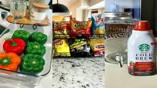 kitchen retock and fridge refill Asmr || Best Aesthetic Tiktok