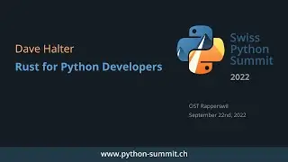 Dave Halter – Rust for Python Developers – SPS22