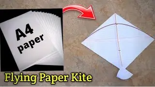 How to make kite🔥 how to make note book paper kite🔥A4 paper kite🔥