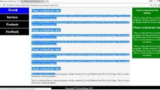 Clean and neat vertical navigation menu bar using pure CSS and HTML