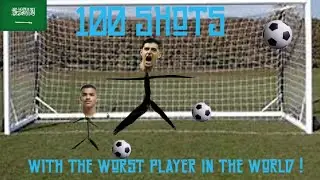 100 SHOTS WITH THE WORST PLAYER IN THE WORLD!