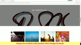 Demonstrating my web design, Responsive website design with parallax effect