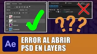 PSD en layers no abre separado por capas en After Effects