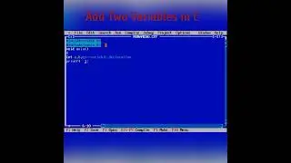 Addition of two Variables in c programming Language #shorts