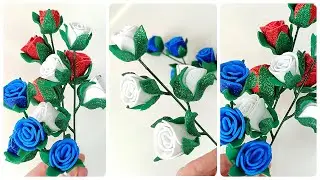 🔥 DIY Roses 🌹 Beautiful Flowers from glitter foamiran ❤️ Flower making DIY