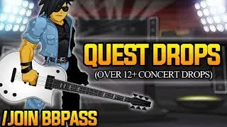 AQW - /JOIN BBPASS (ALL Farming Quest Drops! (Breaking Benjamin Concert) + ITEM Showcase!
