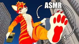 [Furry ASMR] Stepping on you till you fall asleep 🐾 (Macro RP) [Sound assortment, mainly audio ...]