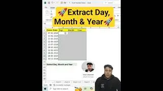 🚀Get Day, Month, and Year Separately in 
