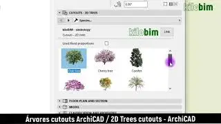 ArchiCAD: 2D Tree Cutouts / Árvores 2D