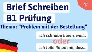 B1 Brief Schreiben Reklamation / Beschwerde Fehler Problem bei Bestellung 