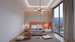 Sketchup interior design #63 How to design a small bedroom ( Enscape render )