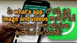 what's app settings for not saving every whatsapp  media into gallery|| media visibility