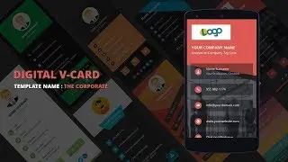 Digital Business Card Template | Digital vCard Template - The Corporate