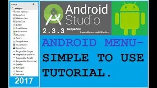 Android studio tutorial - Android menu example. Very simple from inbuilt option menu. MENU IS HEART