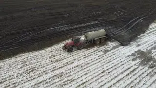 Digestate removal and plowing John Deere, Case \\ Usuwanie pofermentu i orka John Deere, Case