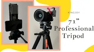 71" Professional Camera Tripod - Features and how to use. Works with Sony, Canon, Nikon, iPhone